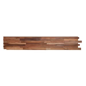 1/2 in. x 7-7/8 in. x 47-1/4 in. Acacia 3D Solid Hardwood Interlocking Wall Plank