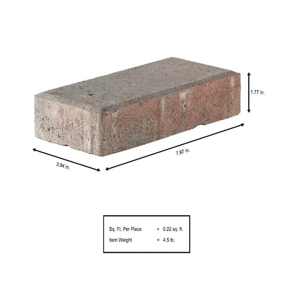 Pavestone - Holland 7.75 in. x 4 in. x 1.75 in. Old Town Blend Concrete Paver