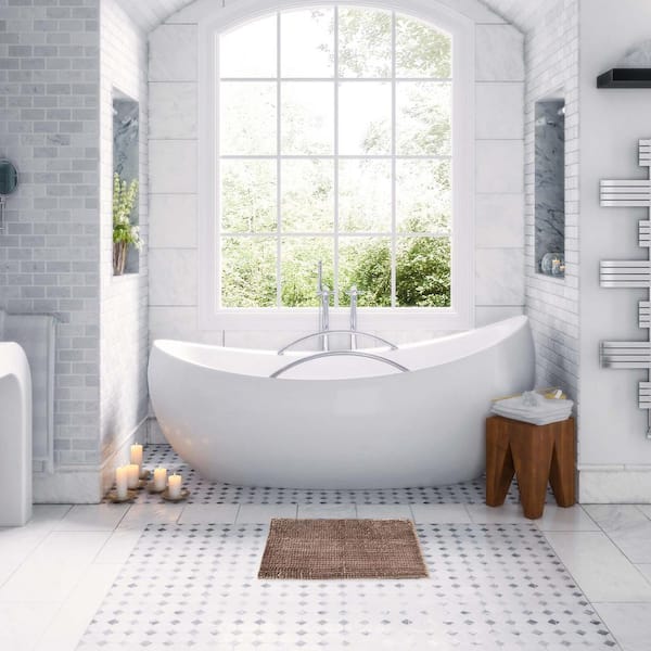 COZY ISLAND Bathroom Rug Mat, Ultra Soft and Water Absorbent Bath Rug, Bath  Carpet, Non-Slip, Machine Wash Dry, for Tub, Shower, and Bath Room