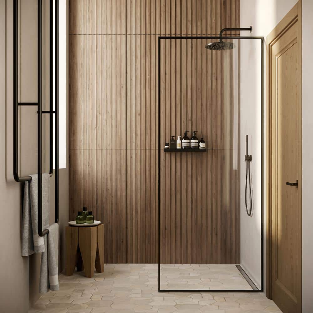 Brookline Ribbon Tan Brown Matte Porcelain Large Format Tile