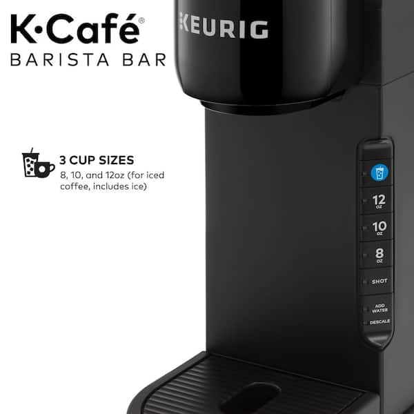 Keurig - Cafe Barista Bar Single Serve Cup Black Coffee Maker with frother