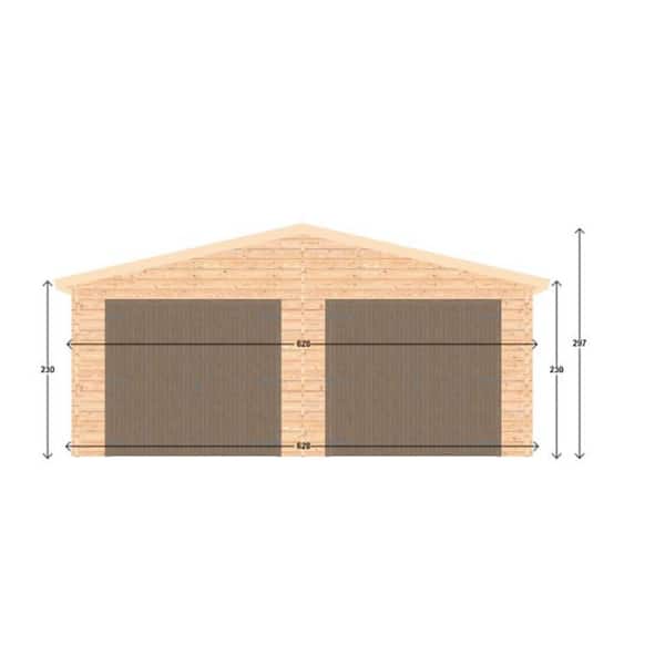 Hud 1 Ez Buildings 19 5 Ft X 10 Wood Log Garage Kit Without Floor J6sq The Home Depot Hud 1 Ez Buildings 19 5 Ft X, Wood Floor Garage