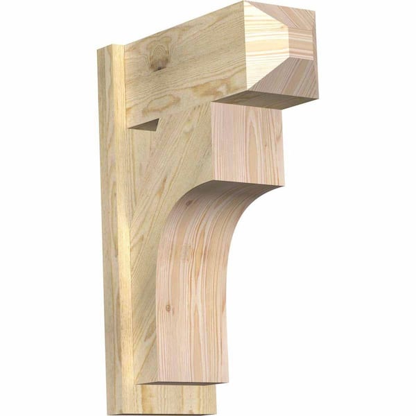 Ekena Millwork 8 in. x 26 in. x 18 in. Douglas Fir Westlake Craftsman Rough Sawn Outlooker
