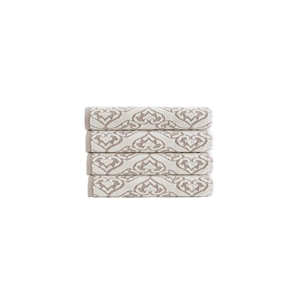 Enchante Home Gonzales 4-Pieces Beige Turkish Cotton Hand Towels