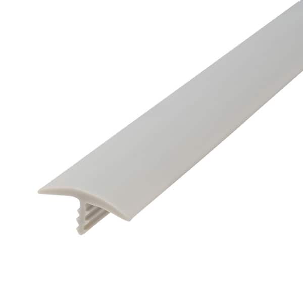 Outwater 13/16 in. Folkston Grey Flexible Polyethylene Center Barb Hobbyist Pack Bumper Tee Moulding Edging 25 ft. long Coil