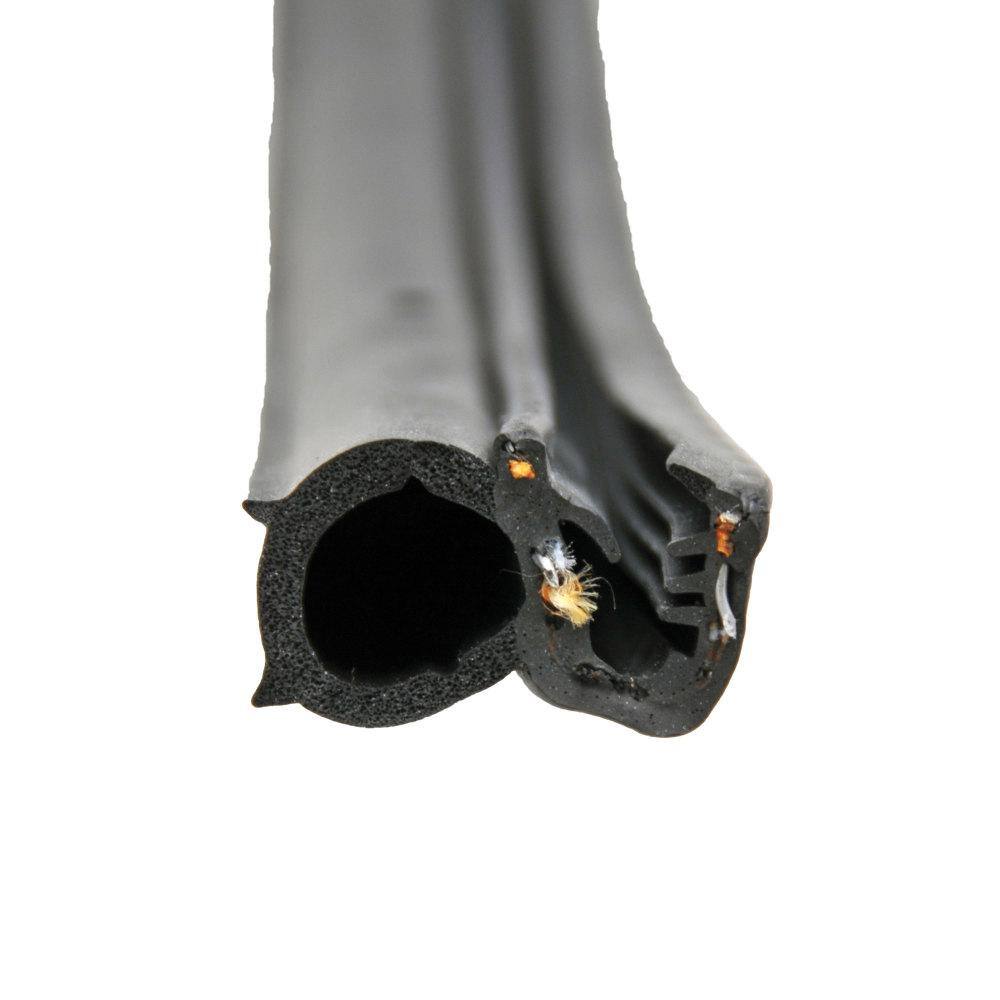 AP Products Single Bulb Seal with SlideOn Clip 1 in. x 3/4 in. x 28 ft., Black018088BB