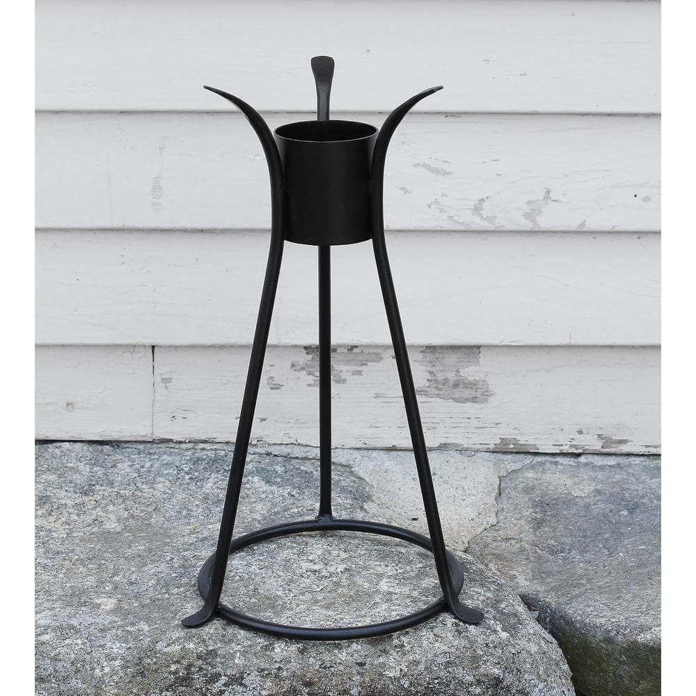 Black Iron 14-Inch Trestle Gazing Globe Stand