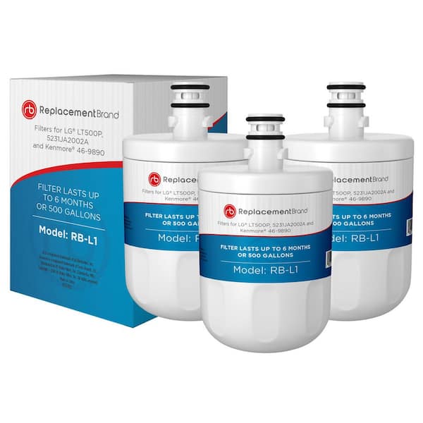 ReplacementBrand LG LT500P Comparable Refrigerator Filter (3-Pack)