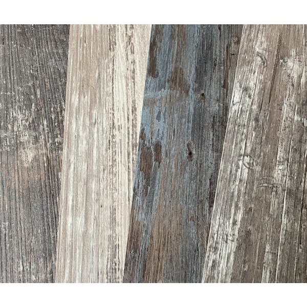 Deco Products Colors Glue Down Floor and Wall DIY Old Navy Ocean Aged 6 in. 36 in. Multi-Tonal Luxury Vinyl Plank (30 Sq. ft. / CASE)