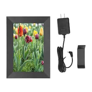 8 in. Black Touchscreen Digital Picture Frame with 16GB Memory, IPS HD Display, USB Port & Expandable Storage