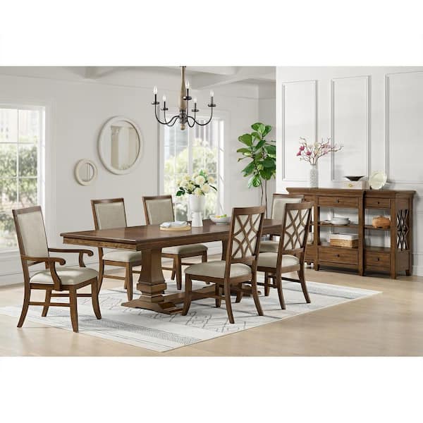 Stark Cherry Wood Grey Fabric Dining Armchair (2 Per Carton)