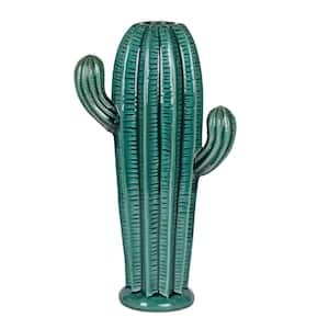 Saguaro Ceramic Cactus Accent Blue