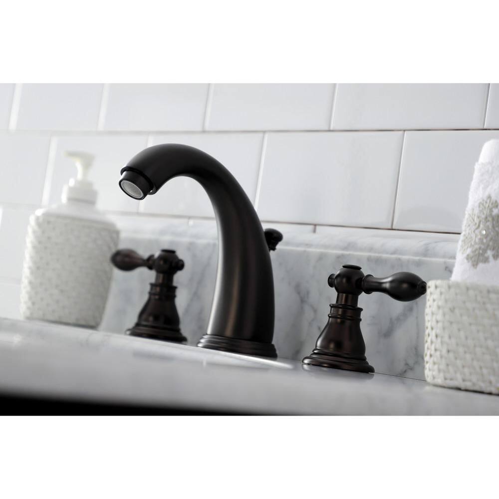 Oil Rubbed Bronze Traditional Widespread Bathroom Faucet
