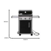 Spirit E-310 3-Burner Natural Gas Grill in Black with Built-In Thermometer