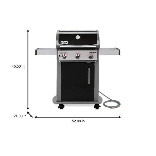 Snestorm Lav Joseph Banks Weber Spirit E-310 3-Burner Natural Gas Grill in Black with Built-In  Thermometer 47510001 - The Home Depot
