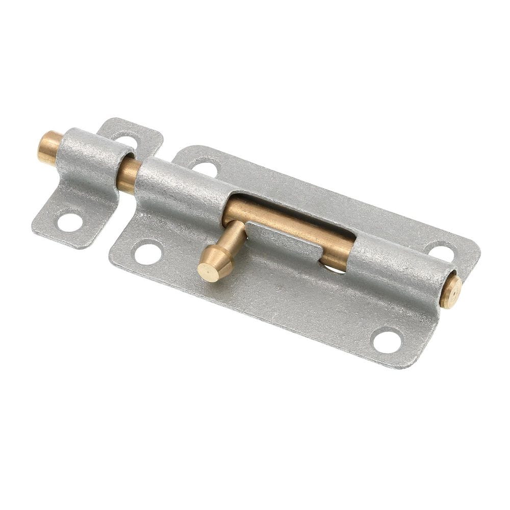Door and Gate, Slide Barrel Bolt Latch 4 inch with Screws, Galvanized with Brass Bolt and Knob (Single Pack) price history on PriceWatchPro
