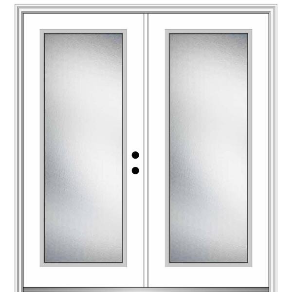 MMI Door 72 in. x 80 in. Micro Granite Left-Hand Inswing Full Lite Decorative Primed Steel Prehung Front Door on 6-9/16 in. Frame