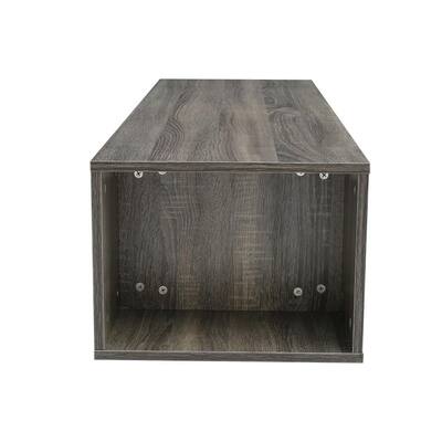 47.3 in. Walnut Wall Mounted Media Console Floating TV Stand Up to 50 in. with Height Adjustable