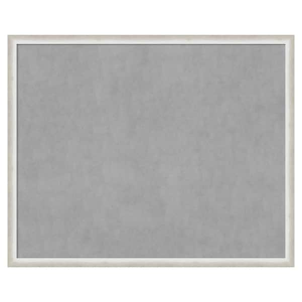 Amanti Art Two Tone Silver 42 in. x 34 in Framed Magnetic Board