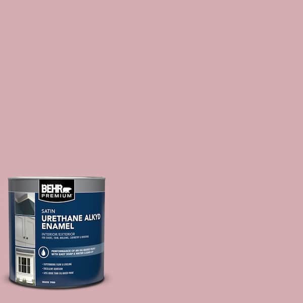 BEHR PREMIUM 1 qt. #S130-3 Ballet Rose Satin Enamel Urethane Alkyd Interior/Exterior Paint