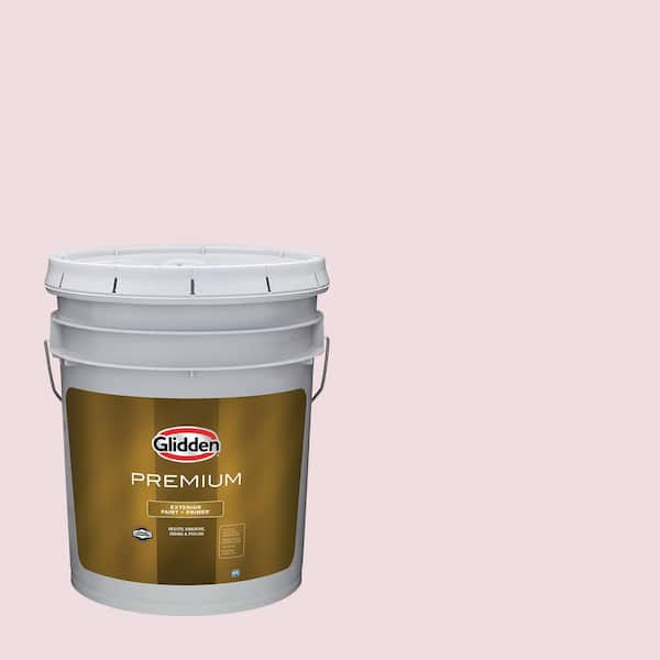 Glidden Premium 5 gal. PPG1048-2 Silk Sheets Flat Exterior Latex Paint