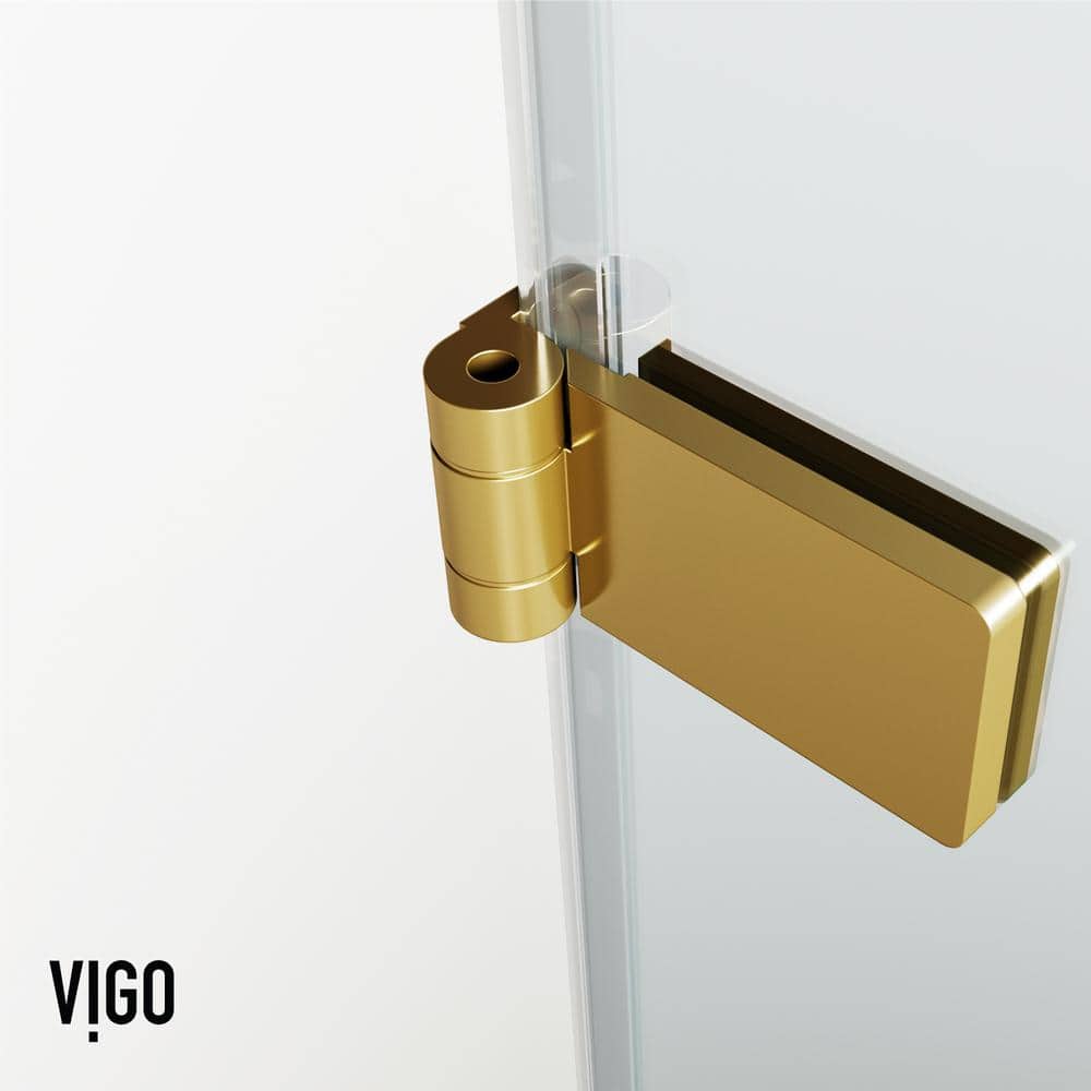 Orion 34" W x 58" H Frameless Hinged Tub Door with Clear Glass