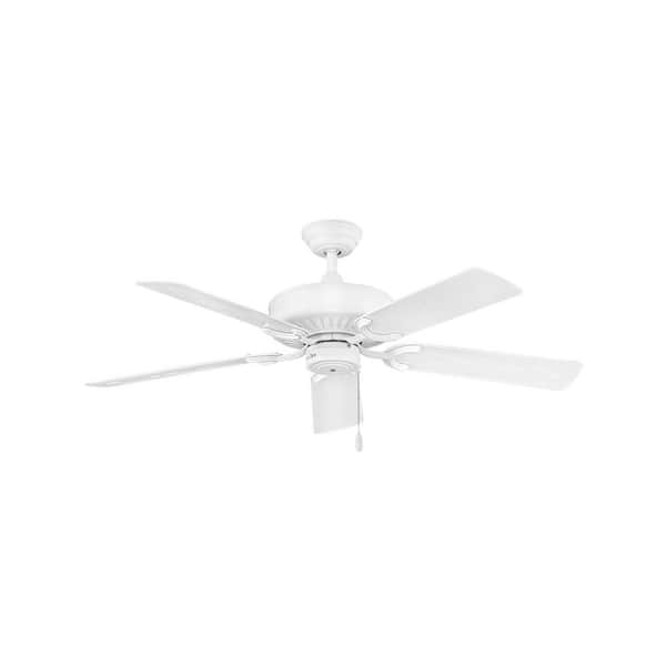 HINKLEY Oasis 52 in. Indoor/Outdoor Chalk White Ceiling Fan Pull Chain
