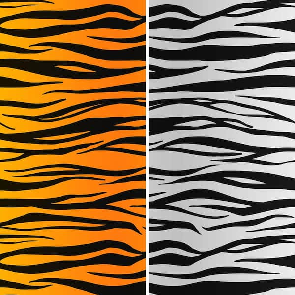 Tiger Stripes Pattern - Orange, Black Art Print