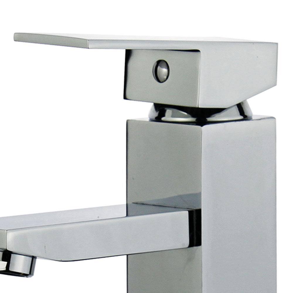 Granada Polished Chrome Single Handle Bathroom Faucet with Pop-Up Drain