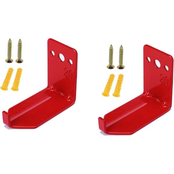 Wall Hook Bracket for Fire Extinguishers Up to 20 lbs, Metal Construction, Rust Resistant, Easy Install