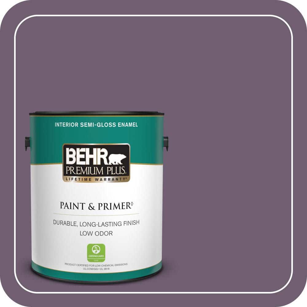 1 gal. #S100-6 Blackberry Jam Semi-Gloss Enamel Low Odor Interior Paint & Primer price history on PriceWatchPro