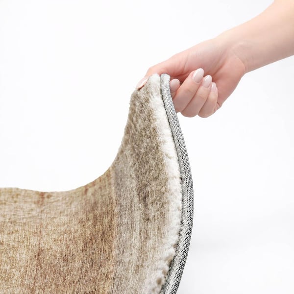 Dream Shag Premium Machine Washable Abstract ADS700 Brown 3 ft. x 5 ft. Area Rug