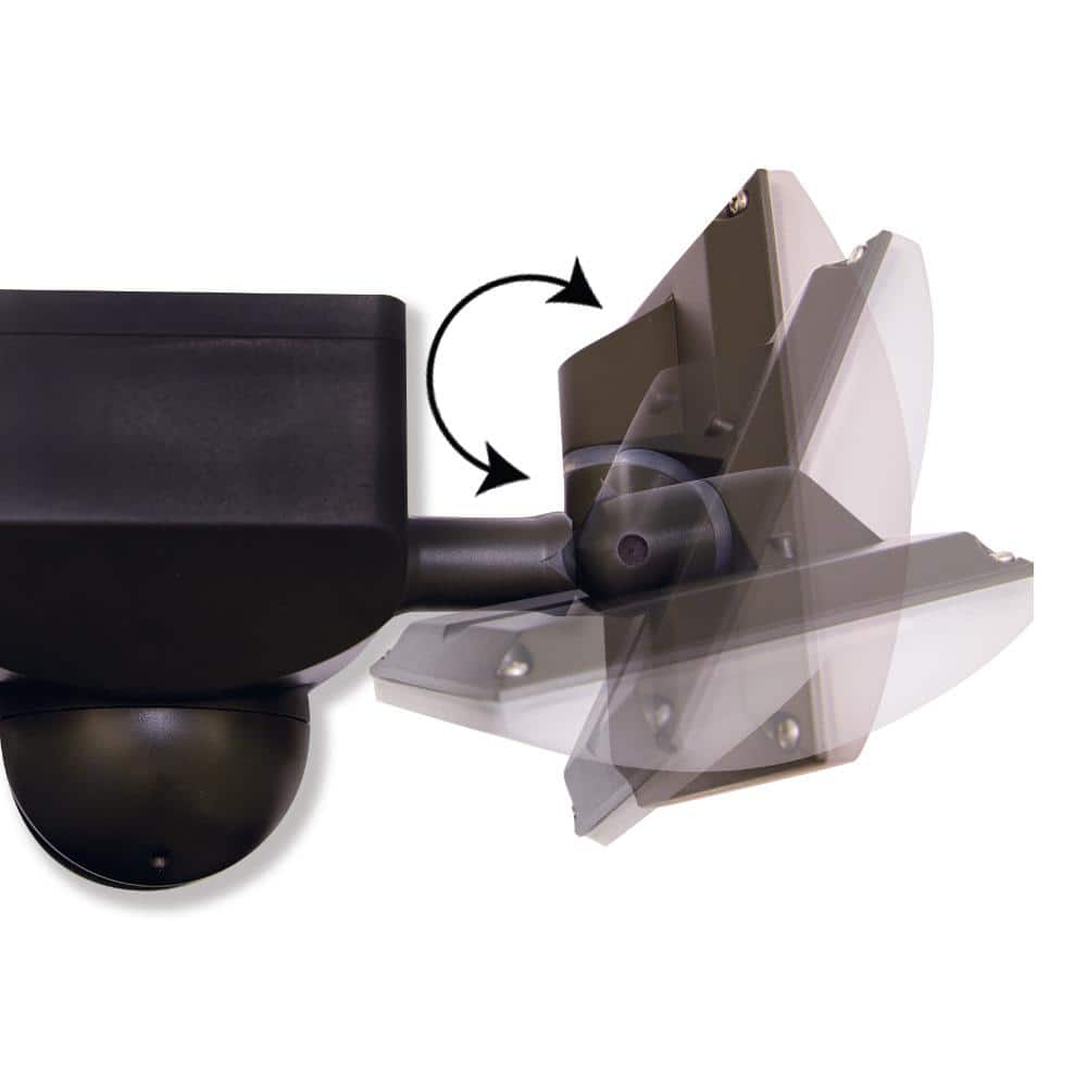 Bronze Solar Motion Activated Twin Head LED Flood Light