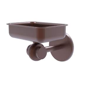 Satellite Orbit 2-Collection Wall Mounted Soap Dish with Twisted Accents in Antique Copper