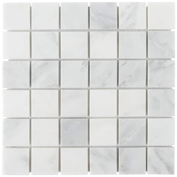 Ivy Hill Tile Asian Statuary Mesh Mounted Squares - 12 in. x 12 in. x 10 mm Honed Marble Mosaic Tile