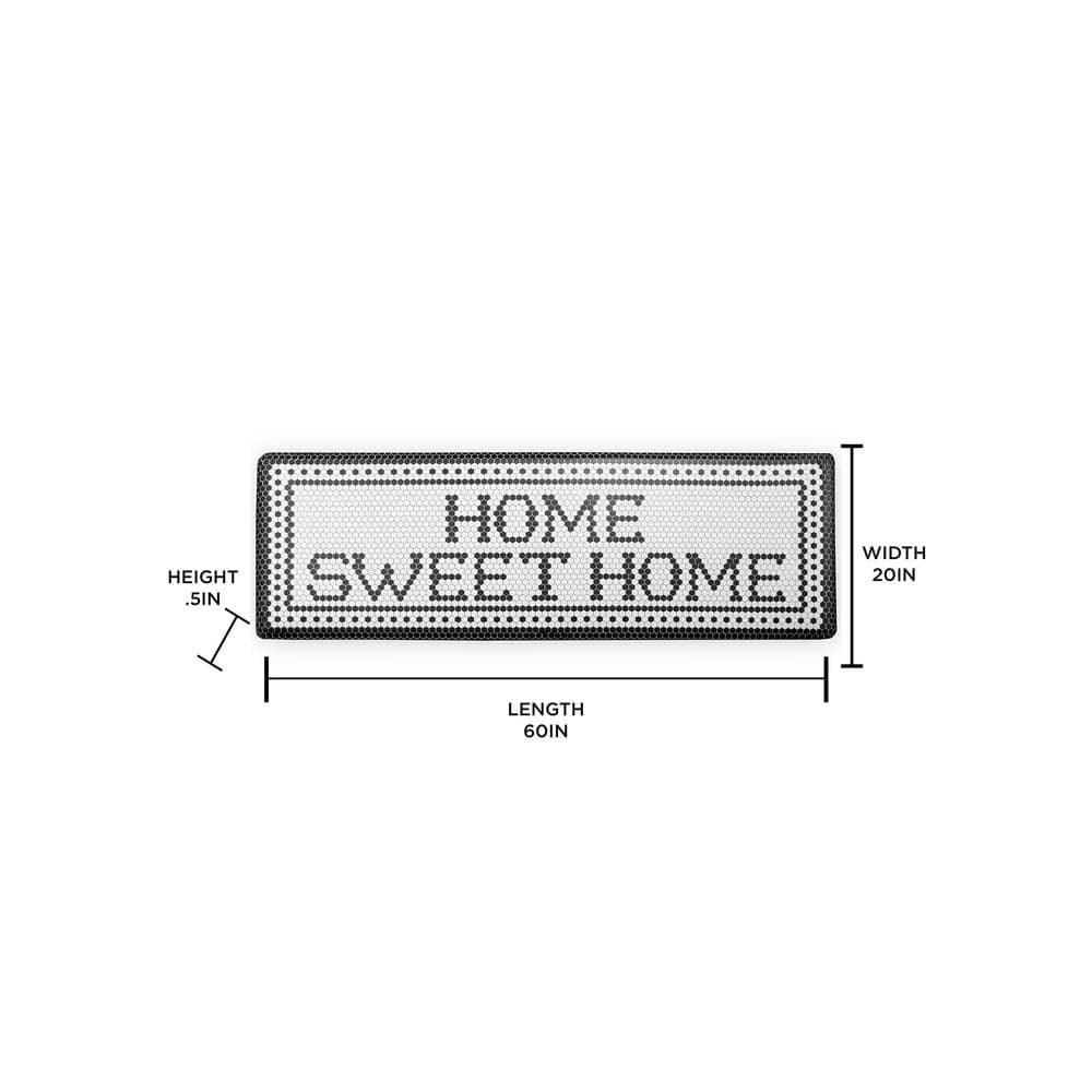 Black and White Anti-Fatigue Comfort Floor Mat