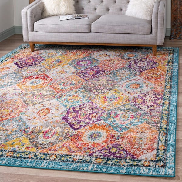 Penrose Blake Multi 8 ft. x 8 ft. Square Rug