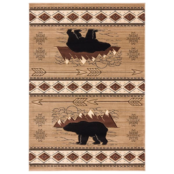 United Weavers Cottage Timberland Beige 7 ft. 10 in. x 10 ft. 6 in. Area Rug