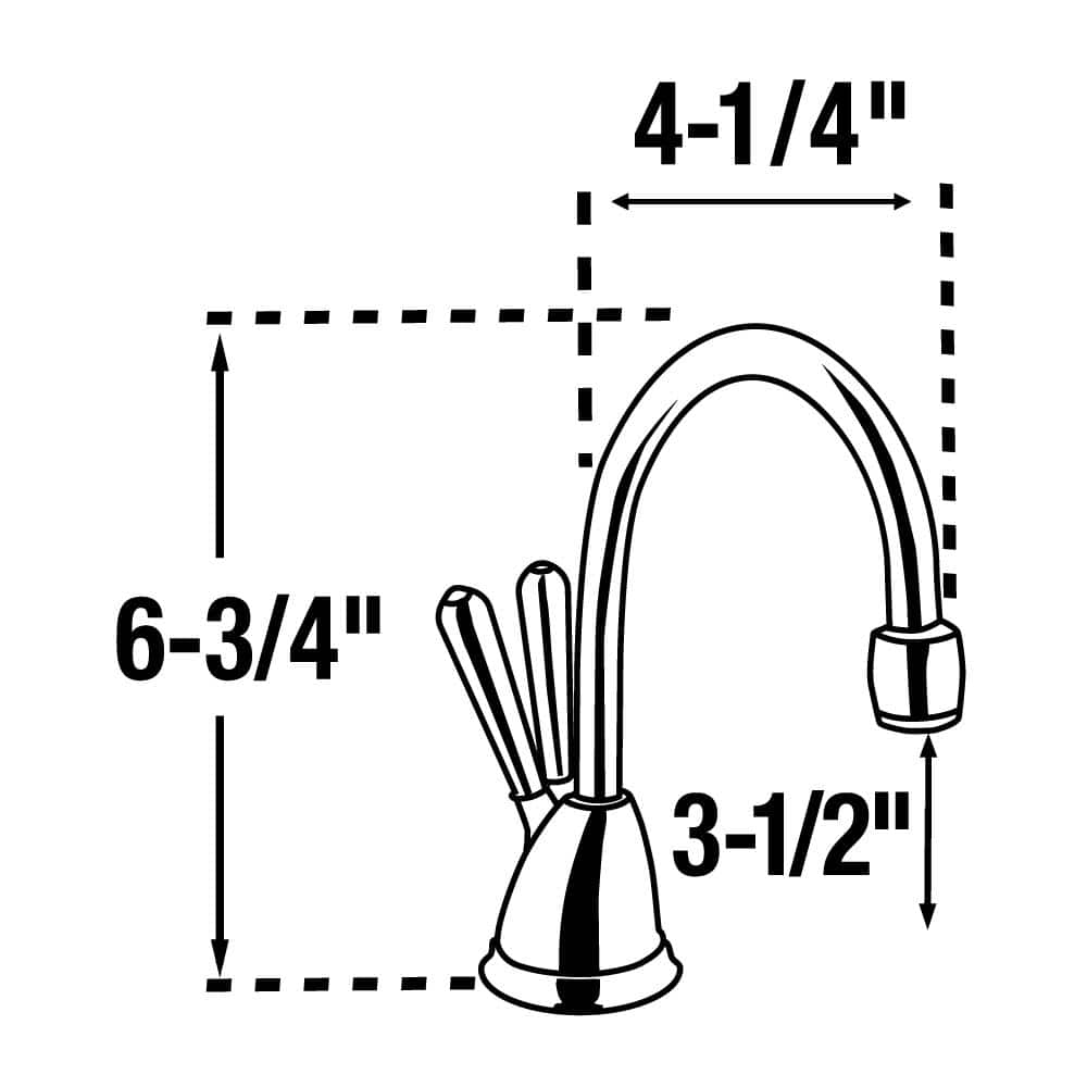 Satin Nickel Instant Hot and Cold Water Dispenser Faucet