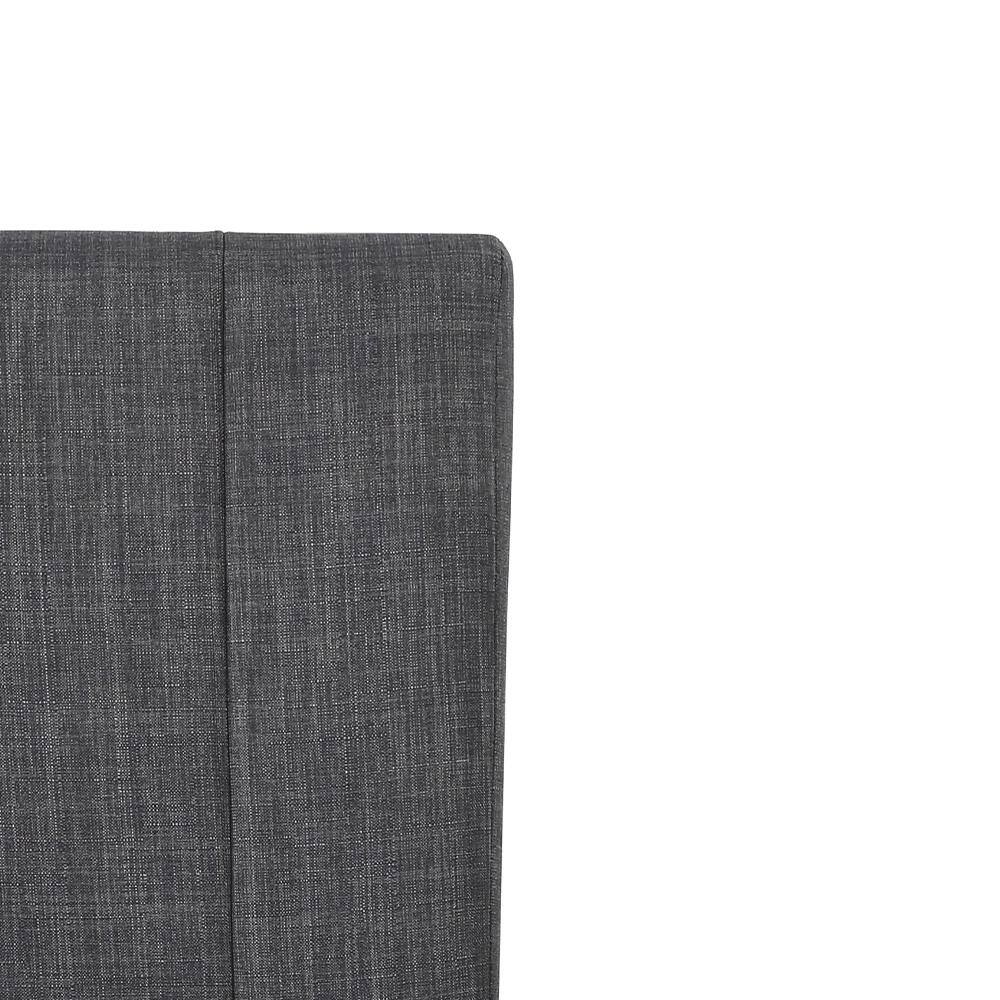 Kusa 45" Round Black Engineering Stone Dining Set with Gray Upholstered Chairs