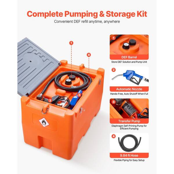 110V DEF Transfer Pump Kit 10.5 GPM Diaphragm Self Priming Electric