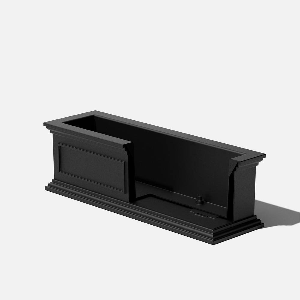 Brixton Black Recycled Plastic 36" Window Box Planter