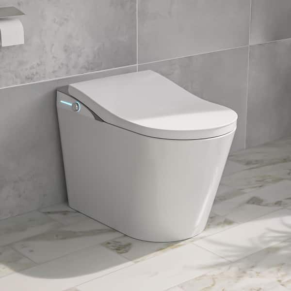 Logmey Smart Elongated Bidet Toilet with Mood Light and Auto Features