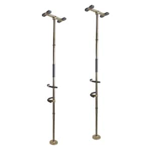 Sure Stand Security Pole 7 - 10 ft. Floor to Ceiling Transfer Pole with 15 in. Grab Bars in Aluminum in Bronze (2-Pack)