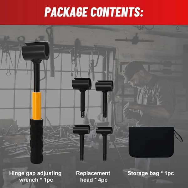 FANOVO Door Hinge Adjustment Wrench Set - 14-25mm Multi-Size Tool For Door Repair & Gap Adjustment