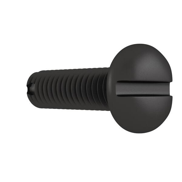 Everbilt 6 Mm X 20 Mm Black Nylon Pan Head License Plate Bolt For Imports 2 Pack 834088 The Home Depot