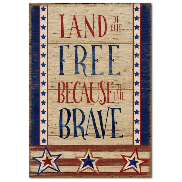 Celebrate 250 Land Of The Free Flag 24x36 Gallery-Wrapped Canvas Wall Art