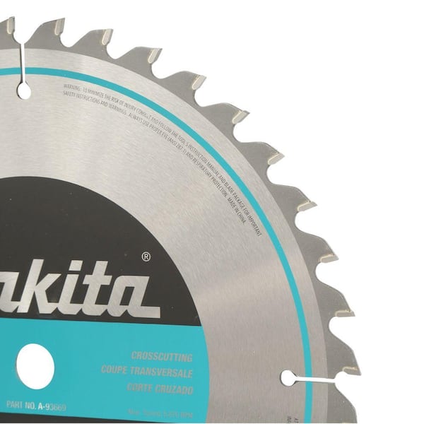 Makita 10 in. x 5/8 in. 40 TPI Micro-Polished Miter Saw Blade A-93669 The  Home Depot