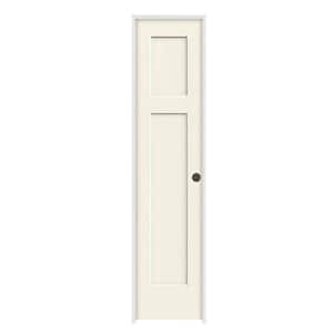 18 in. x 80 in. Craftsman Vanilla Painted Left-Hand Smooth Molded Composite Single Prehung Interior Door