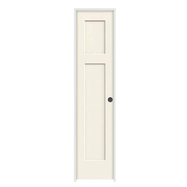 JELD-WEN 18 in. x 80 in. Craftsman Vanilla Painted Left-Hand Smooth Molded Composite Single Prehung Interior Door